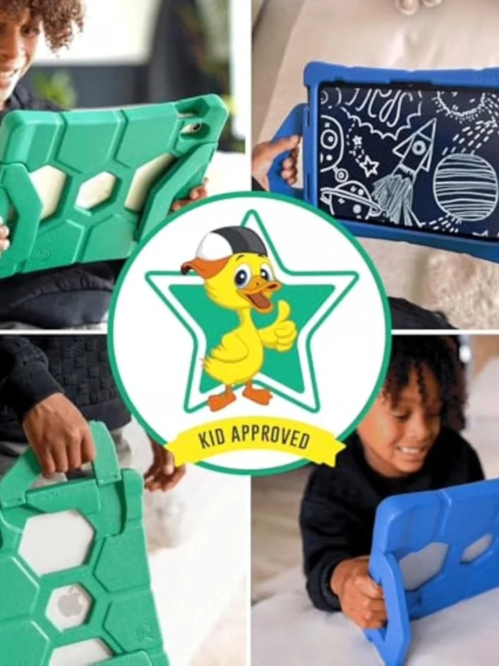 Duxling iPad (A16/10th Gen) Case for Kids - Ultra-Protective, Two-Handle Design
